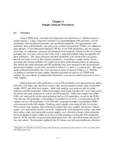 Chapter 6 Sample Analysis Procedures 6.1 Overview