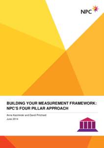 BUILDING YOUR MEASUREMENT FRAMEWORK: NPC’S FOUR PILLAR APPROACH Anne Kazimirski and David Pritchard JuneNPC – Transforming the charity sector