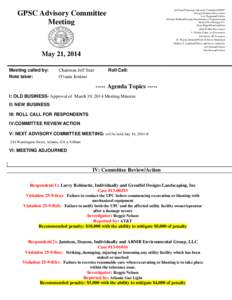 Jeff Stair/Chairman Advisory Committee/GPSC George Summers/Excavators Lee Chapman/Utilities Michael Bolden/Georgia Department of Transportation Holly Files /Georgia 811 Gary Riggs/Municipalities
