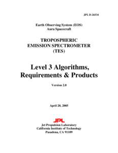 JPL D[removed]Earth Observing System (EOS) Aura Spacecraft  TROPOSPHERIC