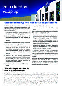 Employment compensation / Pension / Personal finance / Finance / Economics / Superannuation in Australia / Investment / Taxation in Australia / Financial services