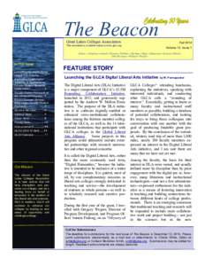 The Beacon Great Lakes Colleges Association FallThis newsletter is available online at www.glca.org