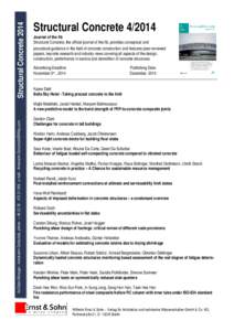 Structural Concrete[removed]Structural Concrete[removed]Journal of the fib Structural Concrete, the official journal of the fib, provides conceptual and