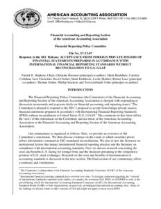 Generally Accepted Accounting Principles / Financial regulation / International Financial Reporting Standards / Financial statements / Stock market / Gain / Regulation S-X / American depositary receipt / Goodwill / Finance / Accountancy / Business