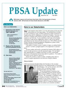 PBSA Update No.22 - Fall 2001