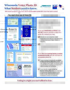 Elections / Absentee ballot / Political terminology / Voting / Politics / Identity document / Government / Birth certificate / Voter ID laws in the United States / Wisconsin Act 23