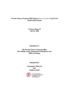 Peconic Estuary Program 2006 Eelgrass (Zostera marina) Long-Term Monitoring Program Progress Report 8 April 8, 2008