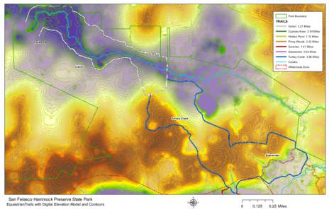 TRAILS  Park Boundary Cellon 3.21 Miles  Cypress Knee 2.04 Miles