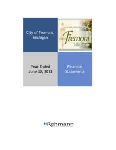 City of Fremont, Michigan Year Ended June 30, 2013