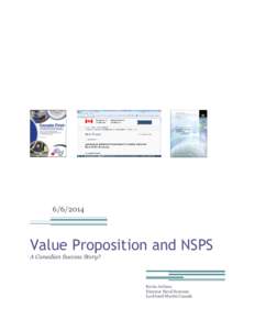 [removed]Value Proposition and NSPS A Canadian Success Story?  Kevin Arthurs