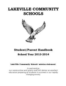 LAKEVILLE COMMUNITY SCHOOLS Student/Parent Handbook School Year[removed]