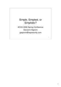 Microsoft PowerPoint - SimpleSimplestOrSimplistic.ppt