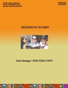 United Nations Permanent Forum on Indigenous Issues / United Nations Development Group / United Nations Commission on the Status of Women / Indigenous peoples by geographic regions / Indigenous peoples of the Americas / Working Group on Indigenous Populations / UN Women / United Nations / United Nations Secretariat / United Nations Economic and Social Council