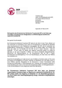 Vorsteherin des Justiz- und Polizeidepartements EJPD Frau Eveline Widmer-Schlumpf Bundesrätin Bundeshaus West 3003 Bern