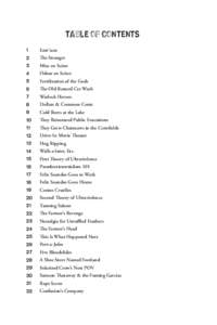 TABLE OF CONTENTS 1 Entr’acte  2
