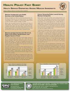 Health Service Disparities Among Mexican Immigrants