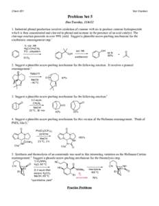 Chem 201  Van Vranken Problem Set 5 Due Tuesday, [removed]