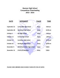 Microsoft Word[removed]Competitive Cheer Sched