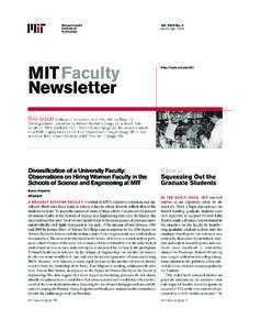 MIT Faculty Newsletter Vol. XVIII, No. 4