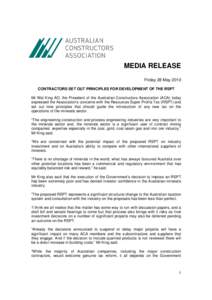 ACA Media Release RSPT Final