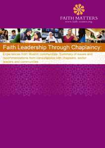 The future of Muslim Chaplaincy in prisons, hospitals, colleges and universities