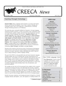 NovemberCREECA News • 1 Center for Russia, East Europe, and Central Asia  November 2000