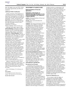 Federal Register / Vol. 76, No[removed]Friday, January 28, [removed]Notices 202–720–5964 (voice and TTY). USDA is an equal opportunity provider and employer. Additional Public Notification Public awareness of all segment