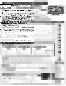 GOODGUYS OFFICIAL REGISTRATION FORM  30th WEST COAST NATIONALS August 26-28, 2016  THE CROWN
