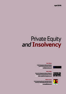 Chapter xxx  April 2010 Private Equity and Insolvency