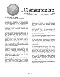 The  Clementonian Spring/Summer[removed]Dina Massey - Editor