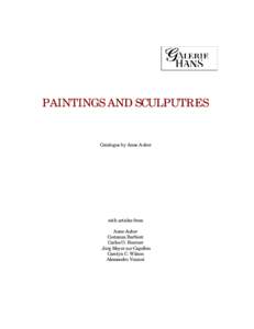 PAINTINGS AND SCULPUTRES  Catalogue by Anne Auber with articles from Anne Auber