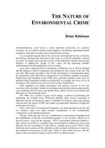 Environmental issues / Environmental law / Environmental social science / Environmental crime / United States Environmental Protection Agency / Pollution / Environmental Protection Authority of Western Australia / Environmental justice / Environmental policy of the United States / Environment / Environmental protection / Earth