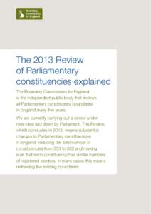 The 2013 Review of Parliamentary constituencies explained
