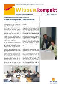Hartmann Rechtsanwälte | Der Gesundheitsmarkt ist unsere Profession  WiSSEN.kompakt Nr. 50 | SeptemberDer Hartmann Rechtsanwälte Newsletter
