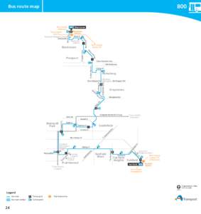 800  Bus route map 800 Blacktown Station