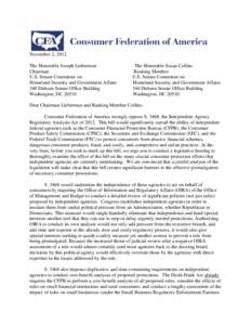 Consumer protection / Consumer protection law / Dodd–Frank Wall Street Reform and Consumer Protection Act / Federal Trade Commission / Business / Public administration / United States Consumer Financial Protection Bureau / Consumer Product Safety Improvement Act / Office of Information and Regulatory Affairs / Corporate crime / United States federal banking legislation / Government