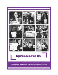 DVAM Calendar of Events page 3 Spread Love DC Challenge page 7