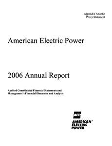 Appendix A to the Proxy Statement American Electric Power[removed]Annual Report