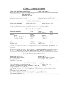 MATERIAL SAFETY DATA SHEET Product Name: Rub N Buff Metallic Finishes Manufacturer’s Name: American Art Clay Co., IncGuion Road Indianapolis, IN 46254