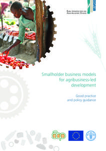 Smallholder business models for agribusiness-led development