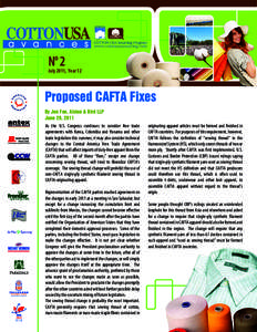 Nº 2  July 2011, Year 12 Proposed CAFTA Fixes By Jon Fee, Alston & Bird LLP