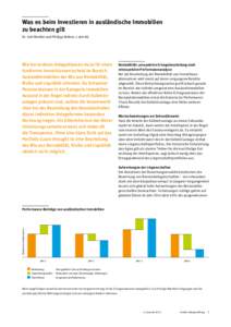 Was es beim Investieren in ausländische Immobilien zu beachten gilt Dr. Ueli Mettler und Philipp Weber, c-alm AG Wie bei anderen Anlageklassen muss für einen fundierten Investitionsentscheid im Bereich