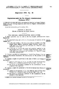 Regulations[removed]No. Regulations under the Fire Brigade Ordinance 1974.*