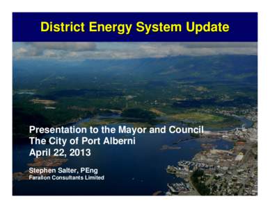 Energy economics / Alberni-Clayoquot Regional District / District heating / Energy industry / Technology / Energy / Energy development / Port Alberni