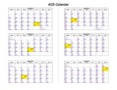 ACE Calendar Apr-2013 Jan-2013 Mon