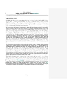 [removed]DRAFT Financial Analysis Handbook—2014 Annual/2015 Quarterly V. Group-wide Supervision—E. ORSA Procedures ORSA Summary Report The NAIC Risk Management and Own Risk and Solvency Assessment Model Act (Model #50