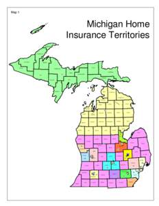 Map 1  Michigan Home Insurance Territories KEWEENAW