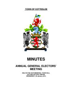 Microsoft Word - Minutes - Town of Cottesloe Annual Electors Meeting AGM - 29 January 2014.doc