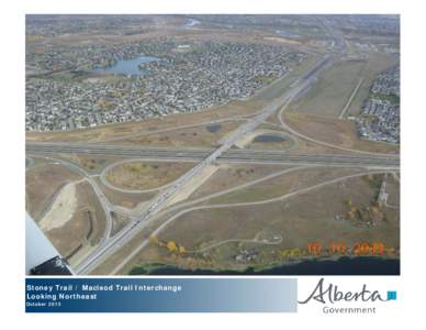 Stoney Trail / Macleod Trail Interchange Looking Northeast October 2013 