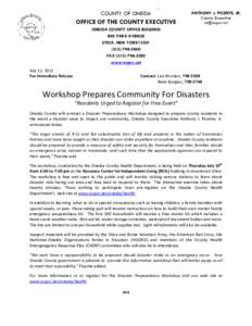 Oneida County /  New York / Utica–Rome metropolitan area / Emergency management / Union Station / Utica /  New York / Oneida County / Oneida /  New York / Disaster / Oneida / Geography of New York / New York / Disaster preparedness